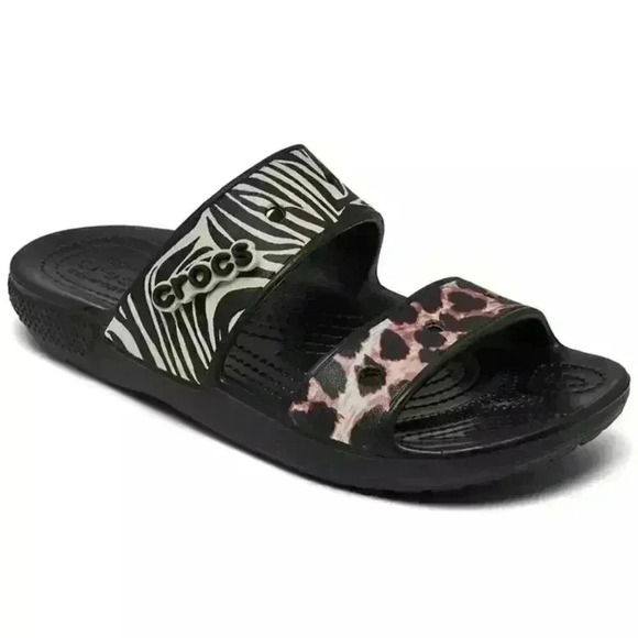 Crocs Classic Animal Remix Two-Strap Slide Sandals Men's Size 14 Shoes NEW